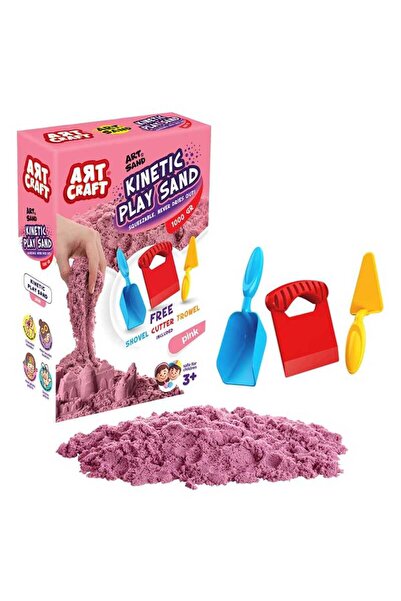 Sayıcı Kids Art Craft Pink Kinetic Play Sand 1000 g + Motor Skills + Health T...