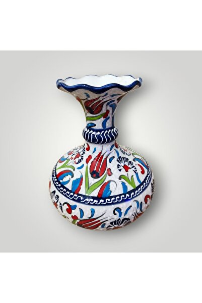 Modern Seramik Modern Çini 20 cm Geniş Dekoratif Vazo