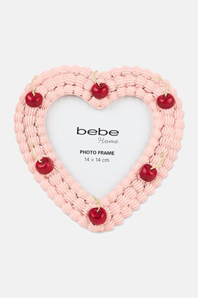 BEBEHOME Resin Heart Shaped Cake Photo Frame, Multicolor