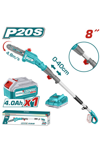 TOTAL LI-ION AKÜLÜ TELESKOPİK YÜKSEK DAL KESME MAKİNESİ TPSLI200815