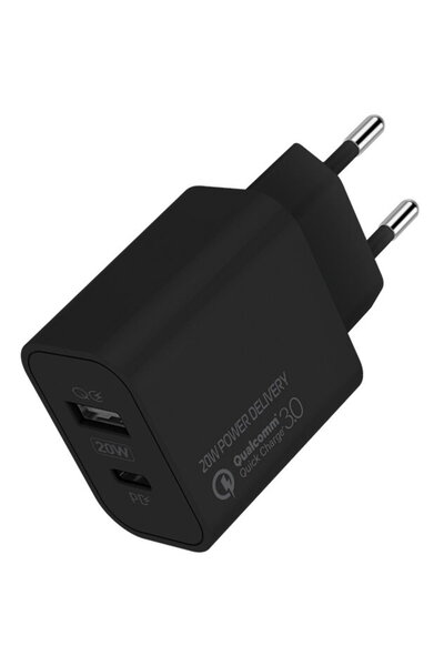 ColorWay Încărcător rapid KF2347537 USB Tip-C + 1x USB-A CW-CHS025QPD-BK 20W ...