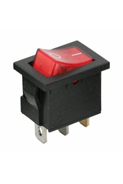OEM 3-pole switch 1 red button ON-OFF 250V 6A 250V with latching
