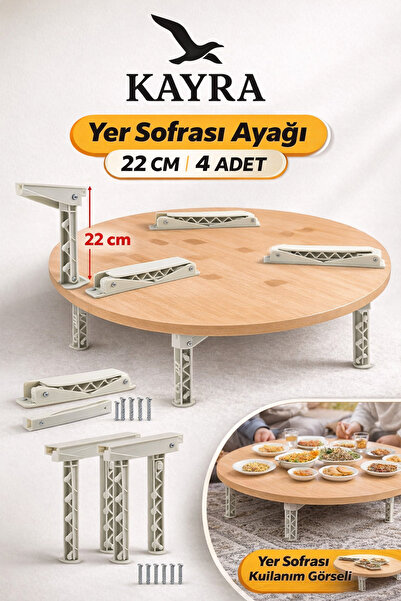 KAYRA LEATHER CRAFT Yer Sofra Sofra Ayağı Plastik Katlanır Yer Sofrası Sini A...