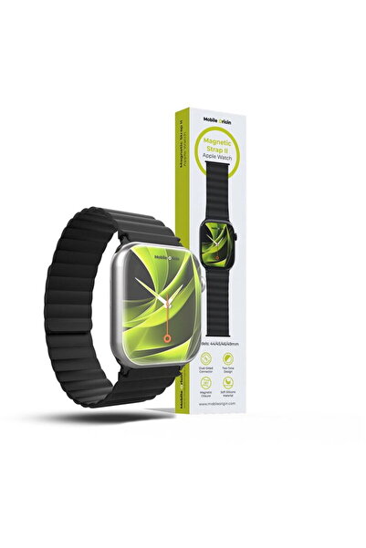 Mobile Origin Curea magnetică de ceas II, neagră/neagră - Apple Watch 49mm/46...