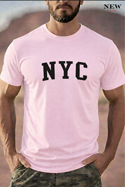 New Shine تي شيرت مطبوع للجنسين من نيويورك سيتي