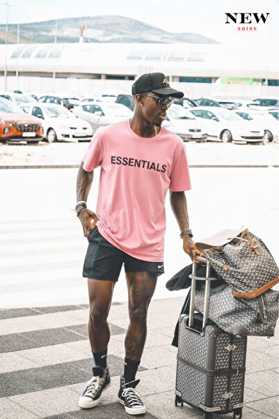 New Shine تي شيرت مطبوع للجنسين من إيسنشيالز