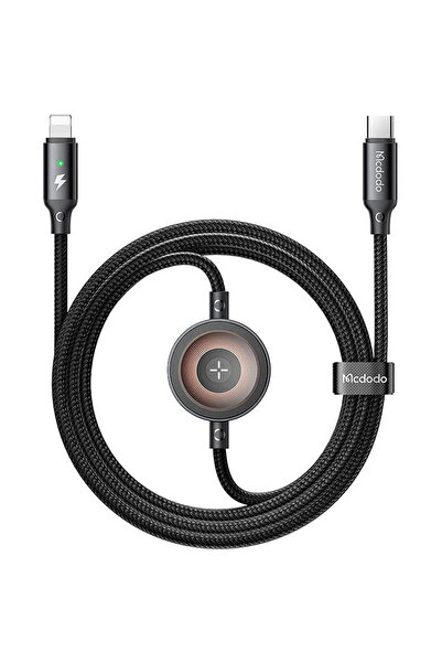Mcdodo CA-5680 2in1 USB-C/Lightning/Charger Apple Watch 36W 1.5m Negru