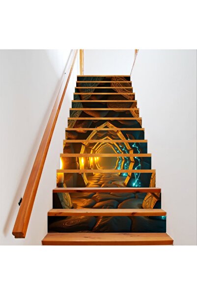 Avex Sticker decorativ pentru scari interioare, print autoadeziv de inalta re...