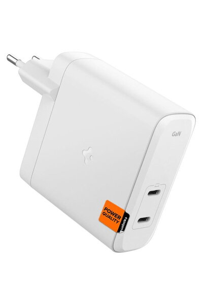 Spigen KF2344039 2x USB Type-C GaN 140W Alb
