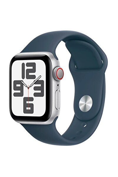 Apple Watch SE 2nd Gen 40mm LTE Silver, Storm Blue Band M/L