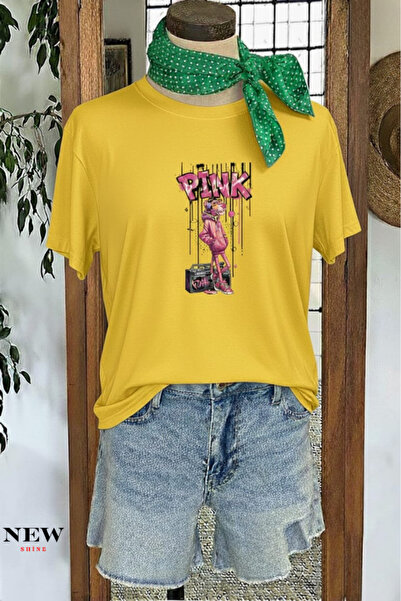 New Shine تي شيرت مطبوع عليه نمر للجنسين