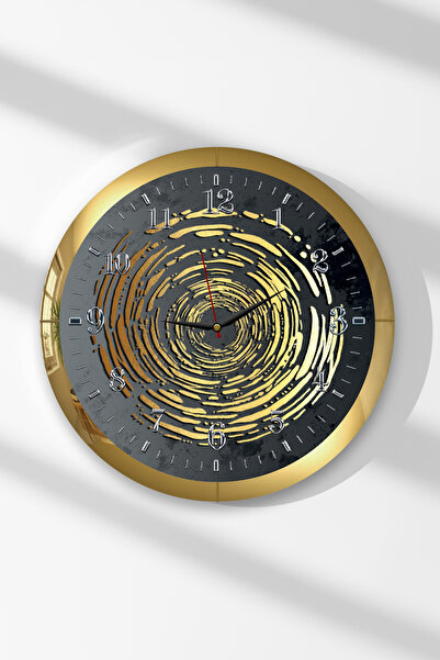 Zevahir Mobilya Dekorasyon Ceas de perete rotund din MDF cu tematică spirală,...