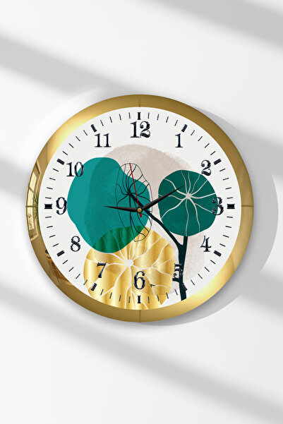 Zevahir Mobilya Dekorasyon Ceas de perete rotund din MDF cu tematică organică...