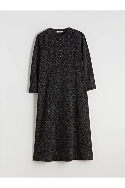 LC Waikiki Crew Neck Patterned A-Line Dress