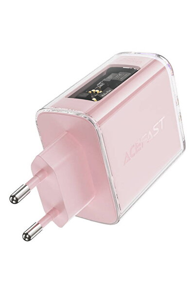 Acefast Exploration, 2 Porturi USB-C, 1 Port USB-A, PD65W, Roz