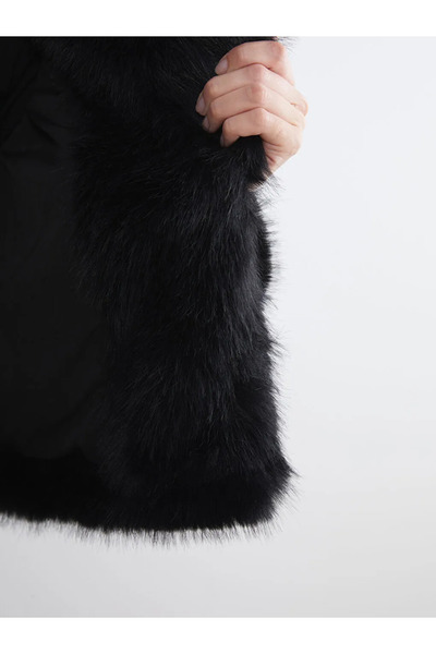 LC Waikiki Jacket Collar Women's Fur Coat