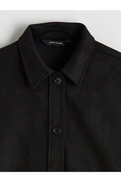 LC Waikiki Oversized Women's Suede Look Shirt