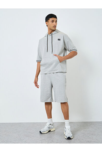 Styli Men Hooded Oversized T-Shirt and Shorts Co-Ords