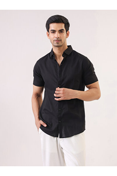 TRULOOM By Styli Men Solid Regular Fit Cotton Shirt