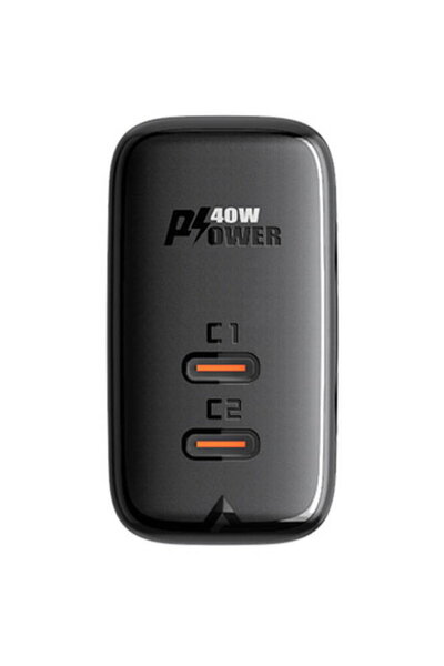 Acefast A9, 2xUSB-C, 40W, PPS, PD, QC 3.0, AFC, FCP, Negru