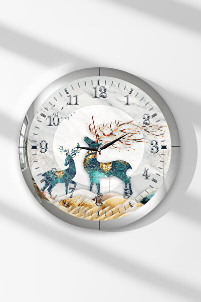 Zevahir Mobilya Dekorasyon Ρολόι τοίχου με θέμα την Κέιλαν, στρογγυλό MDF, με...