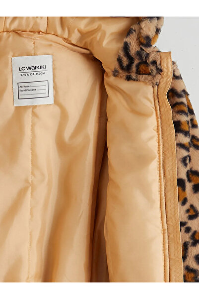 LC Waikiki cu glugă Palton din blană artificială pentru fete