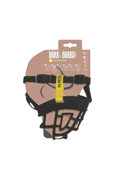 M-PETS 10845699 BARK GUARD AĞIZLIK (XL) BLACK/YELLOW