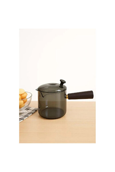 TTT إبريق قهوة زجاجي من خشب الأكاسيا سعة 550 مل |   منظم سطح المكتب - حل عملي...