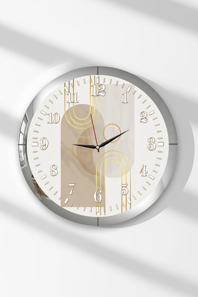 Zevahir Mobilya Dekorasyon Ceas de perete rotund din MDF cu tematică abstract...