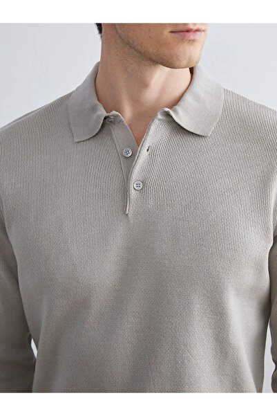 LC Waikiki Pulover tricotat pentru bărbați cu mânecă lungă cu gât polo