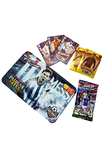 OEM World Football Stars Red Metal Box – Paldean Fates, Set of 50 Cards and G...