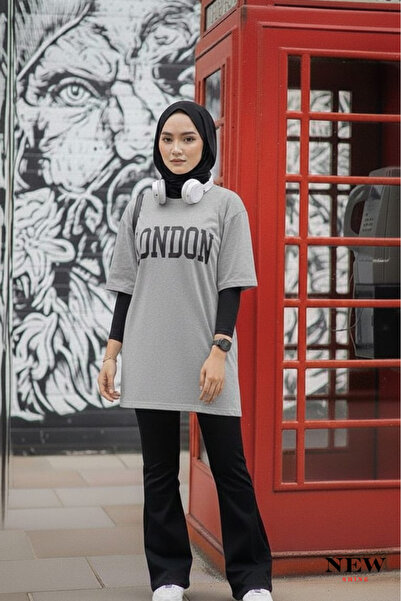 New Shine تي شيرت مطبوع عليه لندن للجنسين