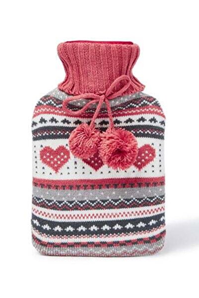 3W Healthcare 3WA-KN-SWEA-0074 HOT WATER BOTTLE 1L - KNITTED COVER RED