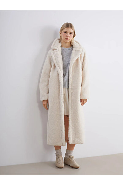 LC Waikiki Jacket Collar Women's Plush Coat