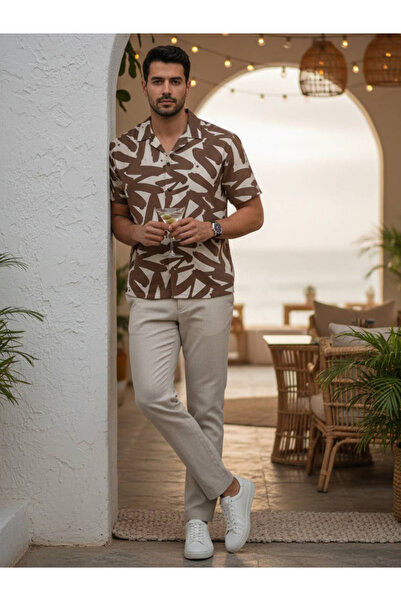 TRULOOM By Styli Men Printed Relaxed Fit Cotton Shirt