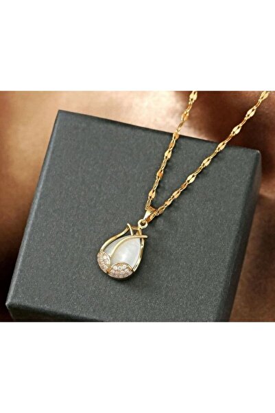 OEM “Amelia” pendant necklace – 18K gold plated, elegant tulip