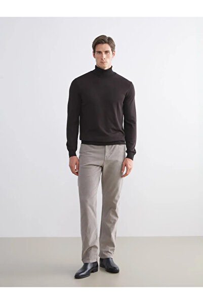 LC Waikiki Brown Turtleneck Men's Knitwear Sweater