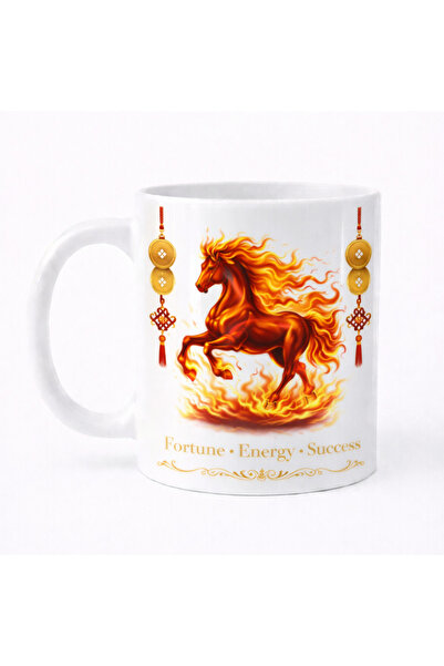OEM Lucky mug with the Fire Horse, symbol of abundance, prosperity and success,