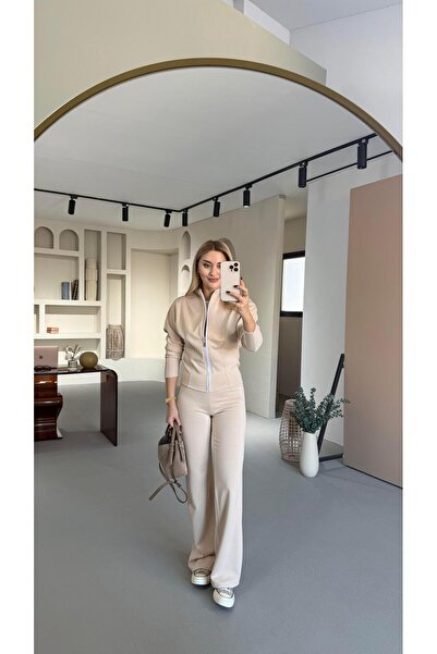 Sezgi Tekin Piping Detail Fleece-Lined Stone Set