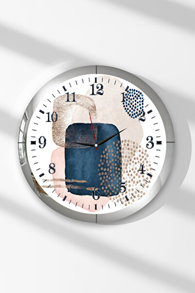 Zevahir Mobilya Dekorasyon Ceas de perete rotund din MDF cu tematică geometri...