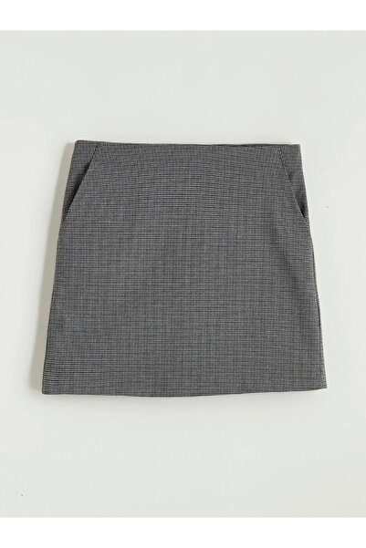 LC Waikiki Standard Fit Houndstooth Patterned Shorts Skirt