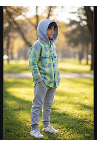 Gala cămașă pentru copii unisex kareli cu glugă