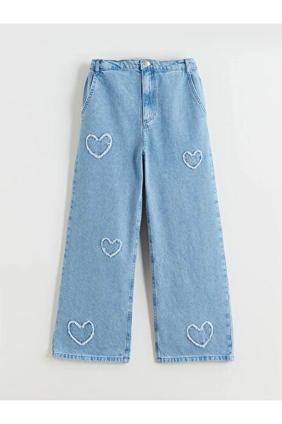 LC Waikiki Pantaloni de jeans pentru fete Wideleg