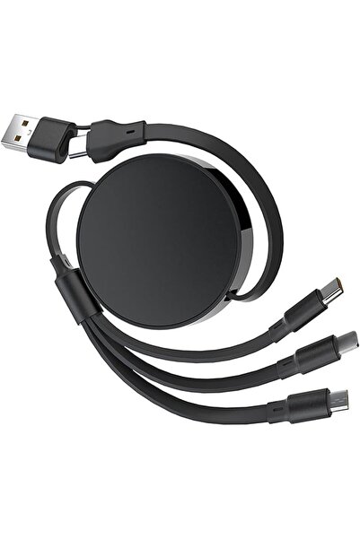 The Bros كابل شحن قابل للسحب متعدد الأجهزة بقدرة 100 واط، شاحن سريع PD 60 واط...