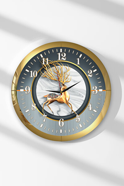 Zevahir Mobilya Dekorasyon Ceas de perete rotund din MDF cu tematică Ceylan, ...