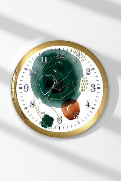 Zevahir Mobilya Dekorasyon Ceas de perete rotund din MDF cu tematică Pastel T...