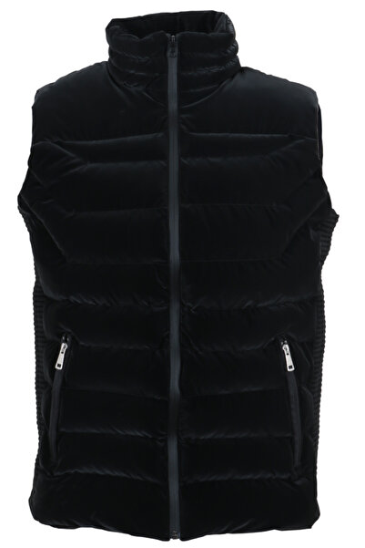 Modarar Men's Slim Fit Black Color Puffer Vest Rar01370