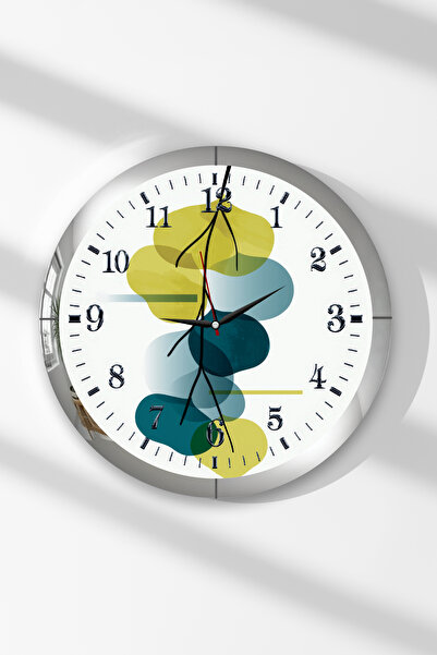 Zevahir Mobilya Dekorasyon Ceas de perete rotund din MDF cu tematică Flow of ...