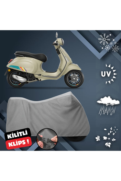 ULTRASHOP Vespa Primavera 150 S Su Geçirmez Motosiklet Brandası 4 Mevsim Koru...