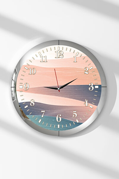 Zevahir Mobilya Dekorasyon Ceas de perete rotund din MDF cu tematică de nisip...